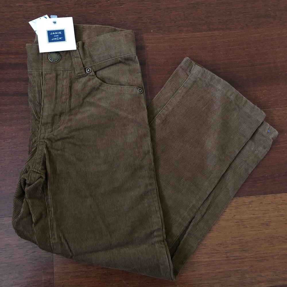 NWT Janie and Jack Brown Corduroy Pants